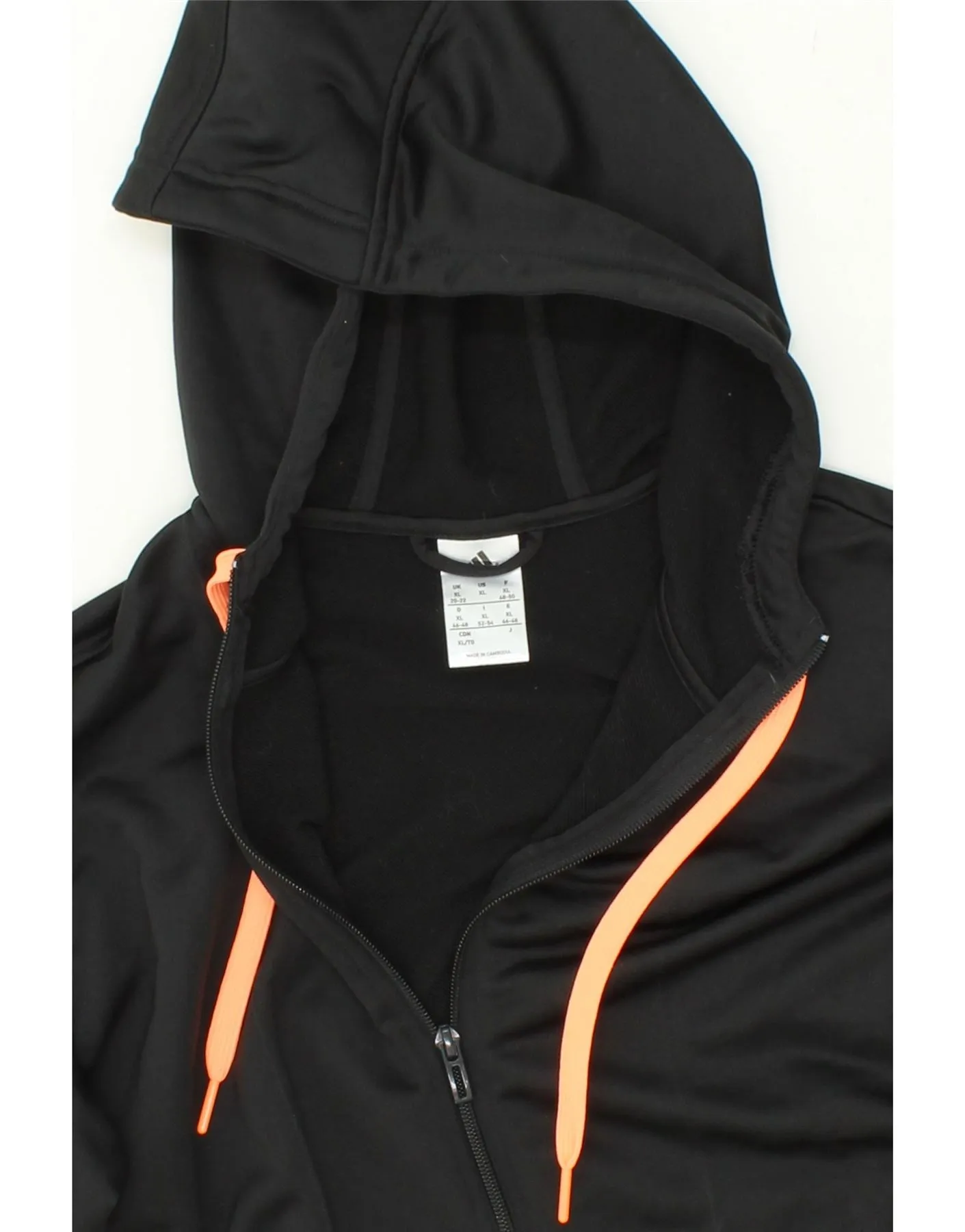 ADIDAS Womens Climalite Zip Hoodie Sweater UK 20/22 XL Black Polyester
