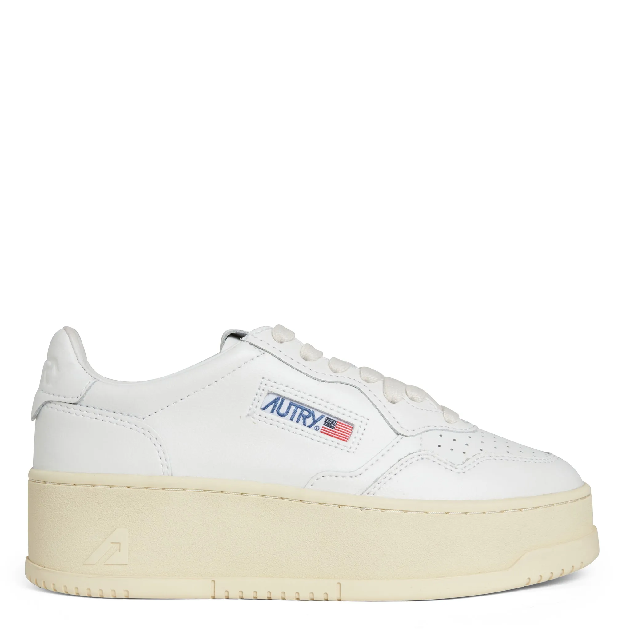 AUTRY  Sneakers ''Platform Low'' in pelle bianche