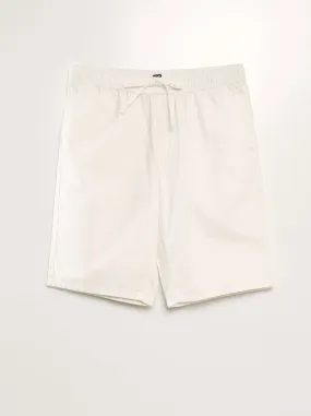 Bermuda chino con vita elasticizzata - BIANCO