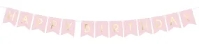 Ghirlanda compleanno fai-da-te rosa 1,75m
