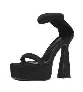 Ins Style 15cm Sandali con tacco ultra alto Sandali da donna Fashion Sandali con zeppa con plateau Sandali gladiatore Estate Don