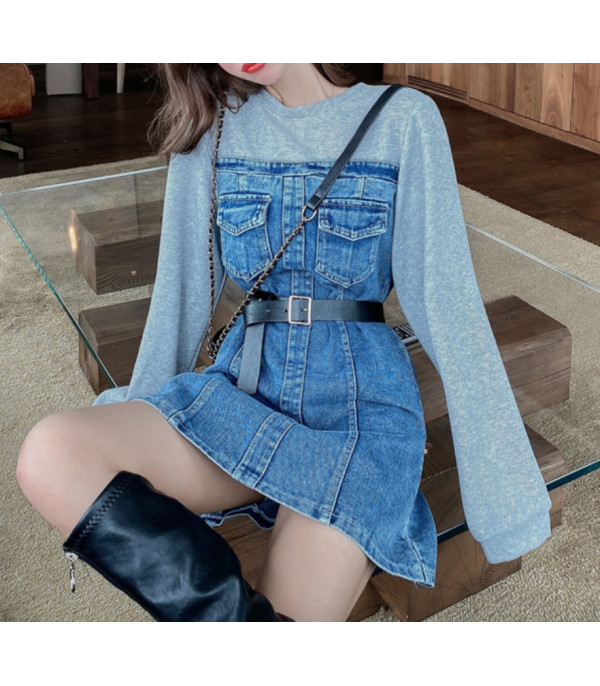 Minidress denim felpa Hasga