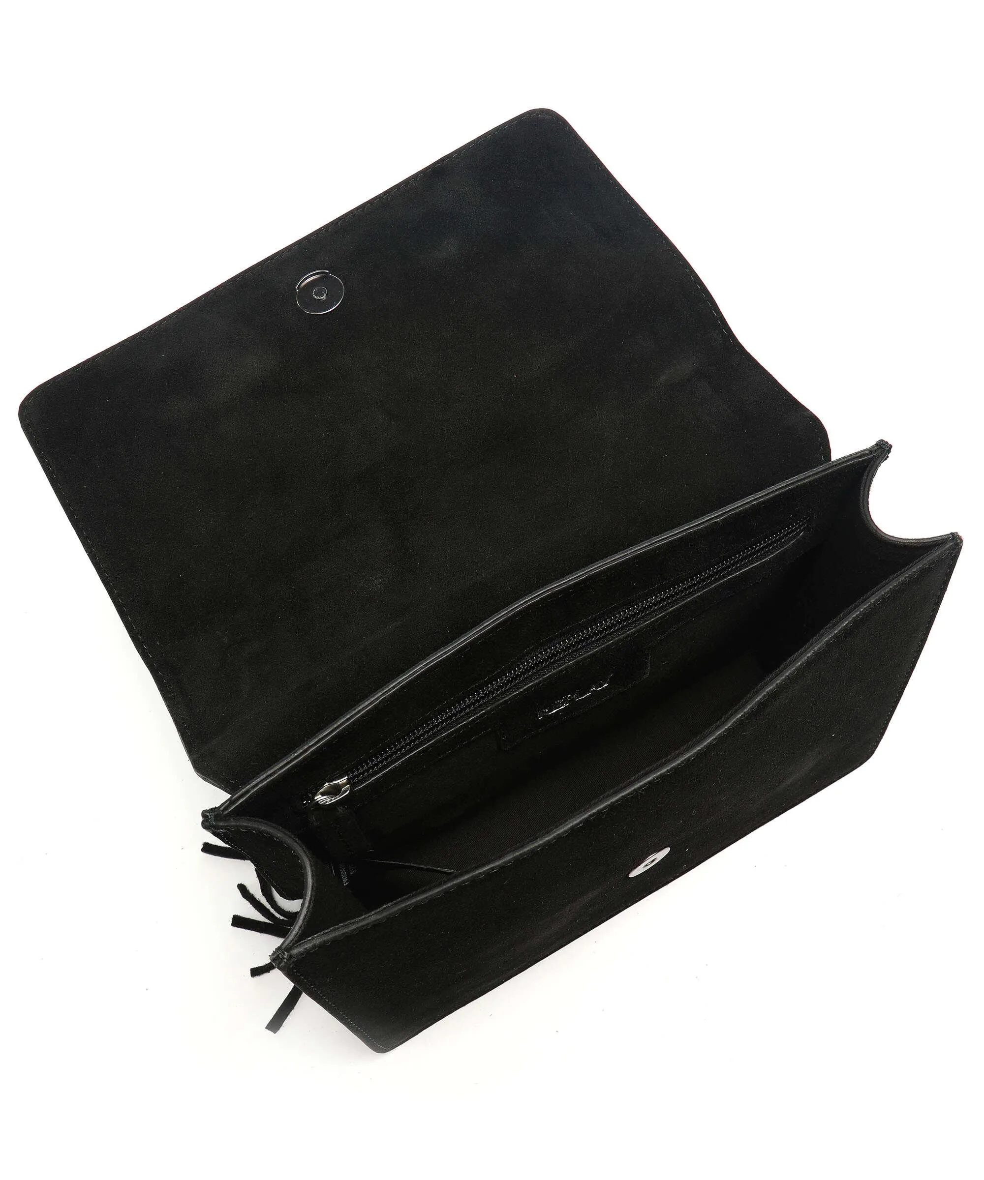  Replay Borsa a spalla pelle bovina ruvida nero  