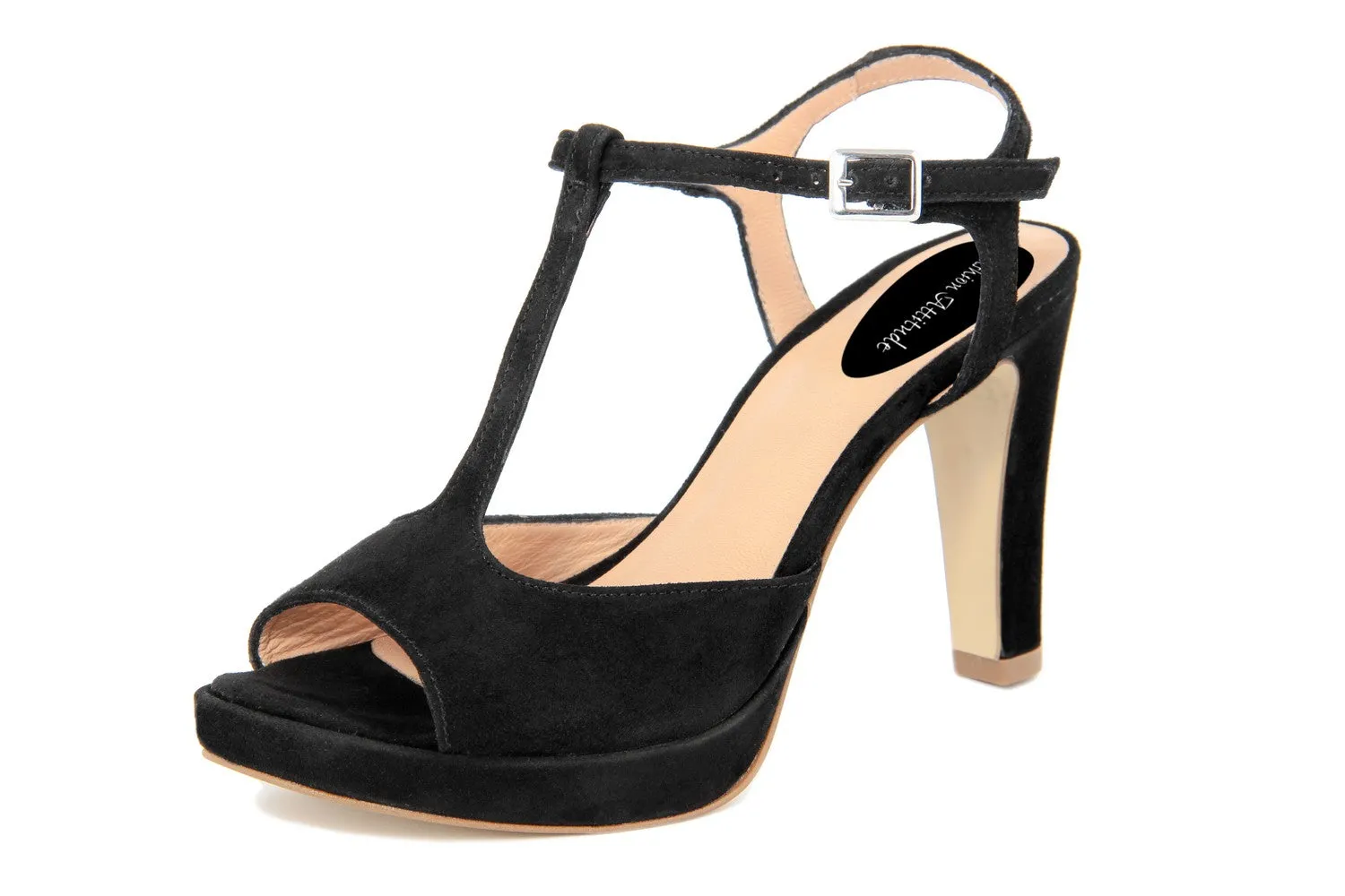 Sandali con tacco Donna In Pelle Nero