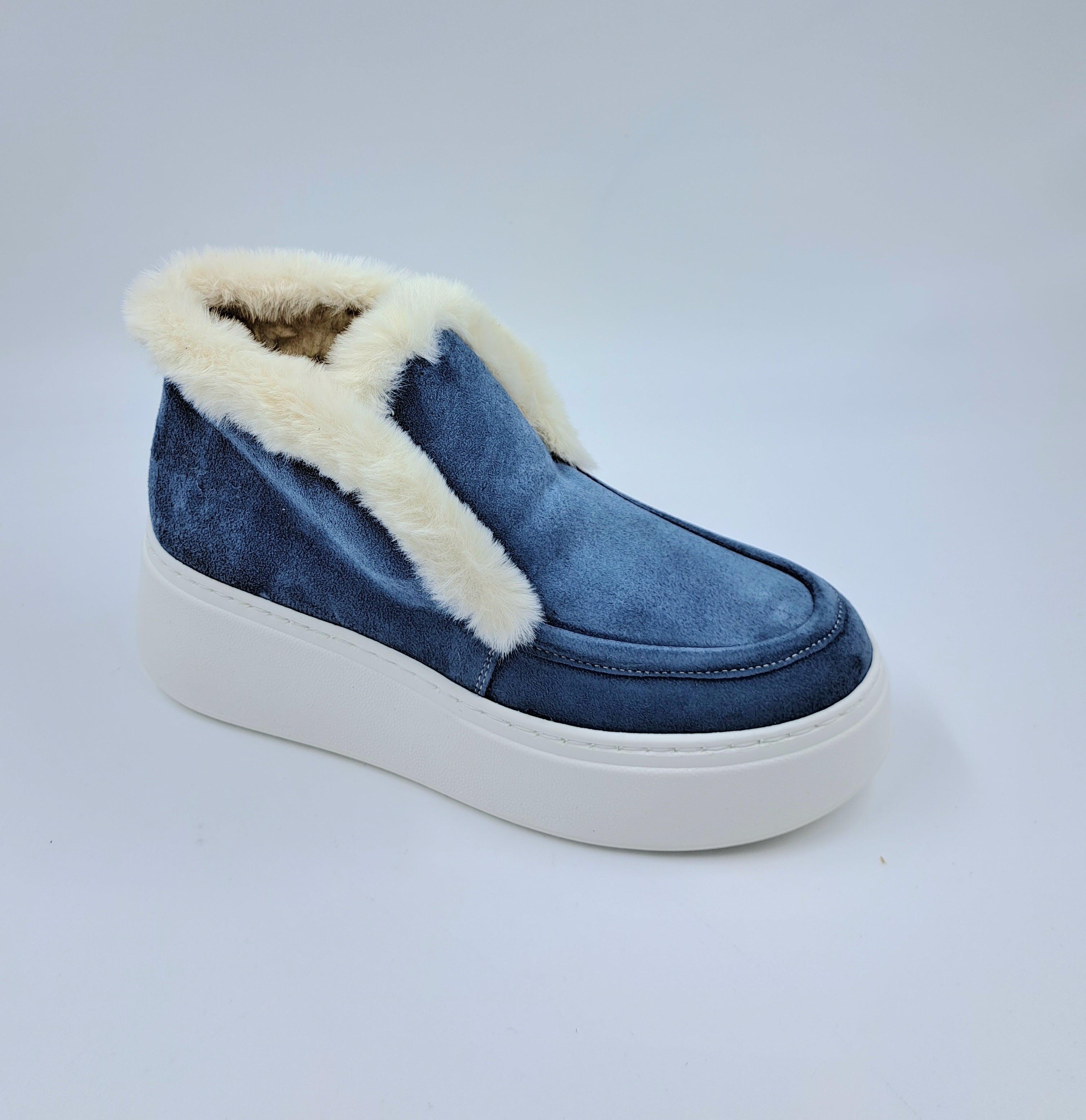 STIVALETTI MINI CAMOSCIO BLU