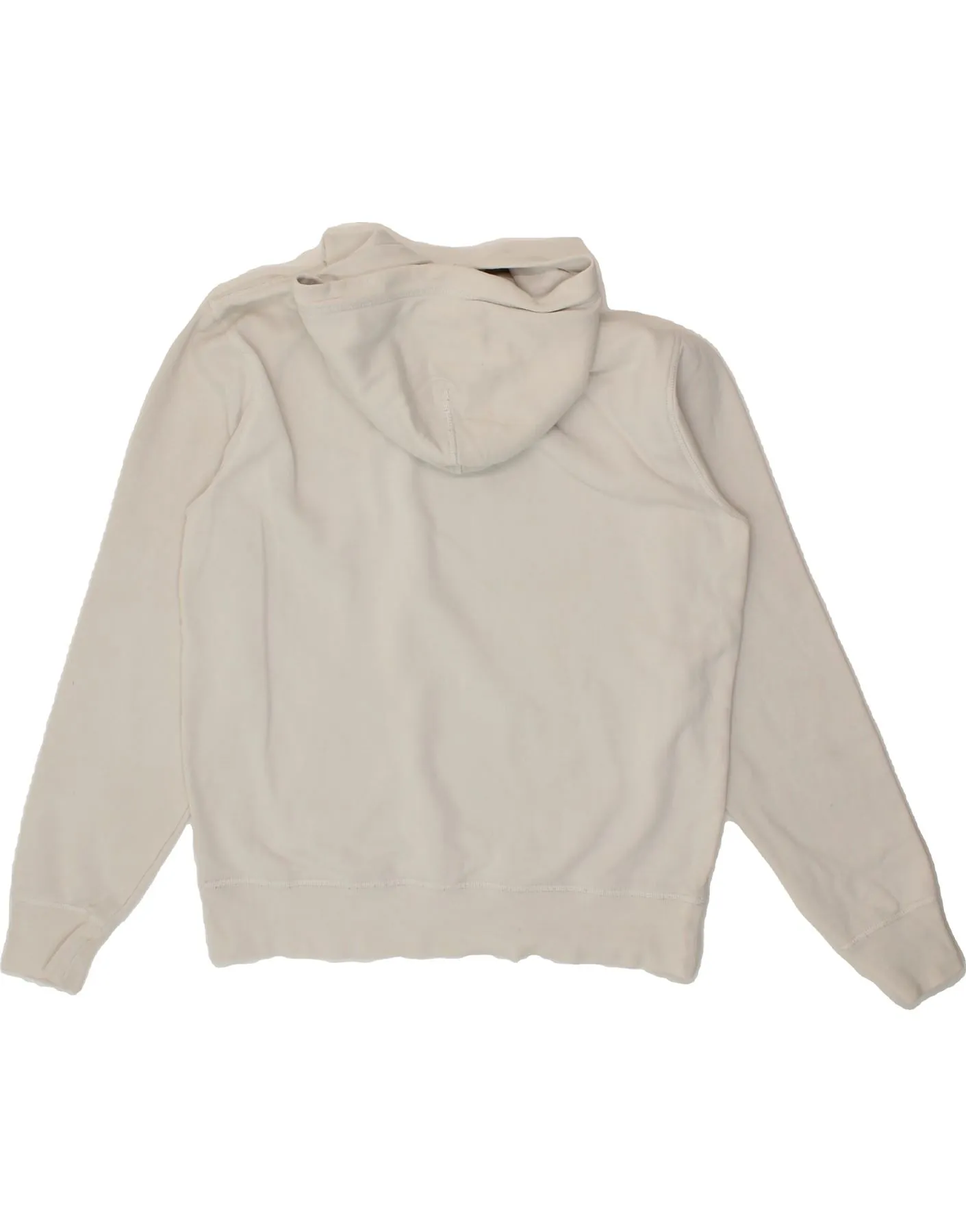 TOMMY HILFIGER Mens Graphic Hoodie Jumper Large White Cotton