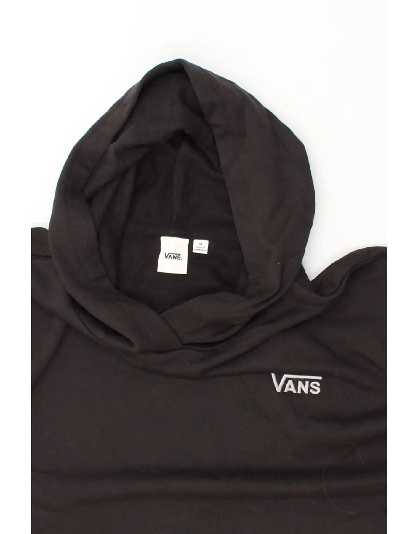 VANS Mens Loose Fit Hoodie Jumper Medium Black Cotton